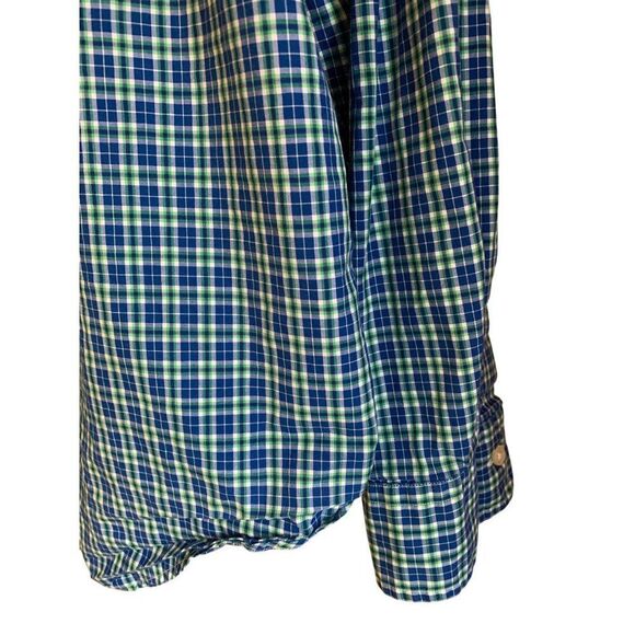 Ralph Lauren Mens Classic Fit Blue & Green Plaid Button-Down Shirt XXL - Picture 5 of 10